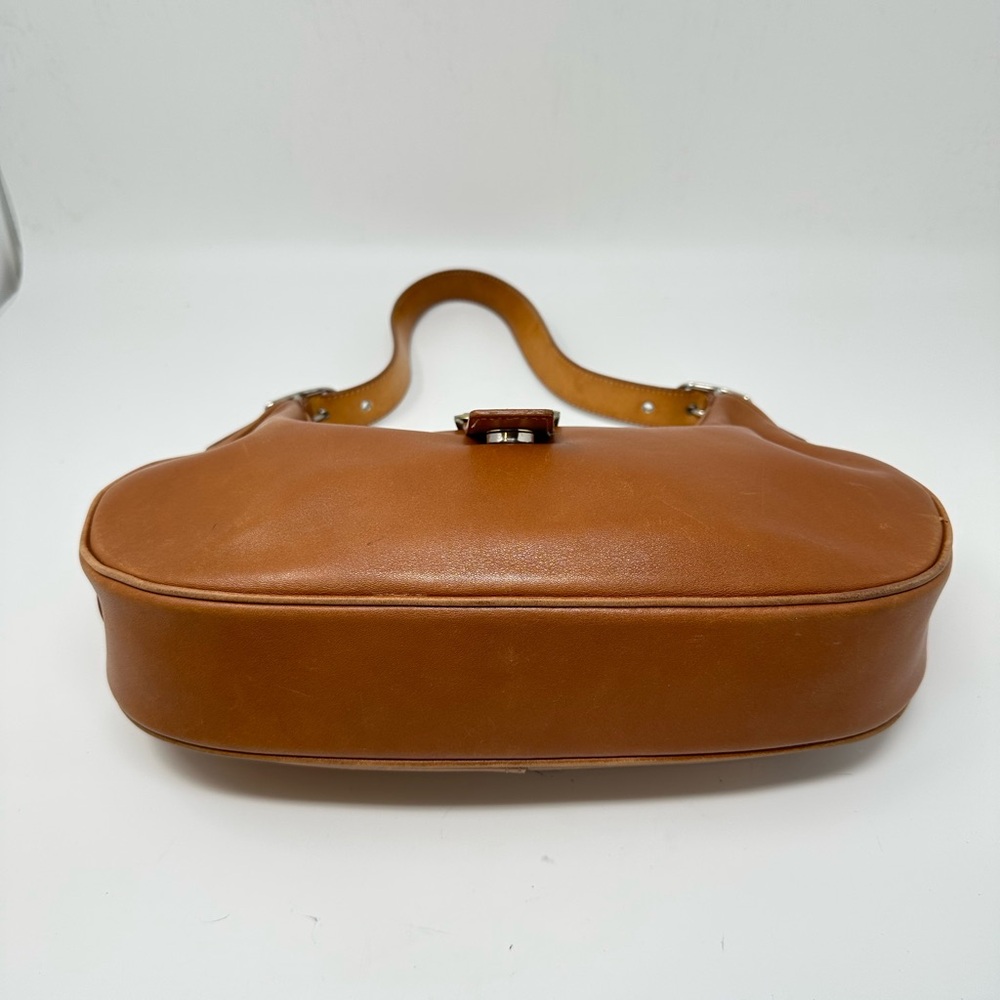 Vintage Coach Mahogany Crescent Shoulder Bag Tanned Leather G25-7592 - Picture 3 of 16